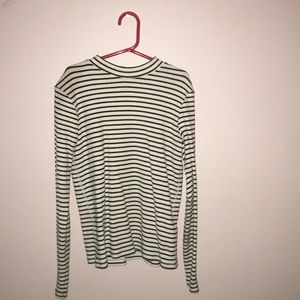 Black and white striped long sleeve shirt
